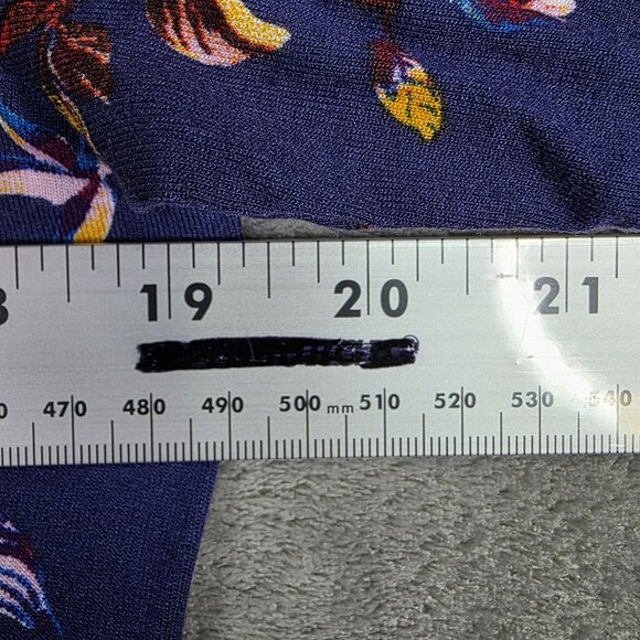 The Pioneer Woman Blue Floral 3/4 Sleeve Dress Rayon Spandex Blend M (8-10) - Picture 8 of 10